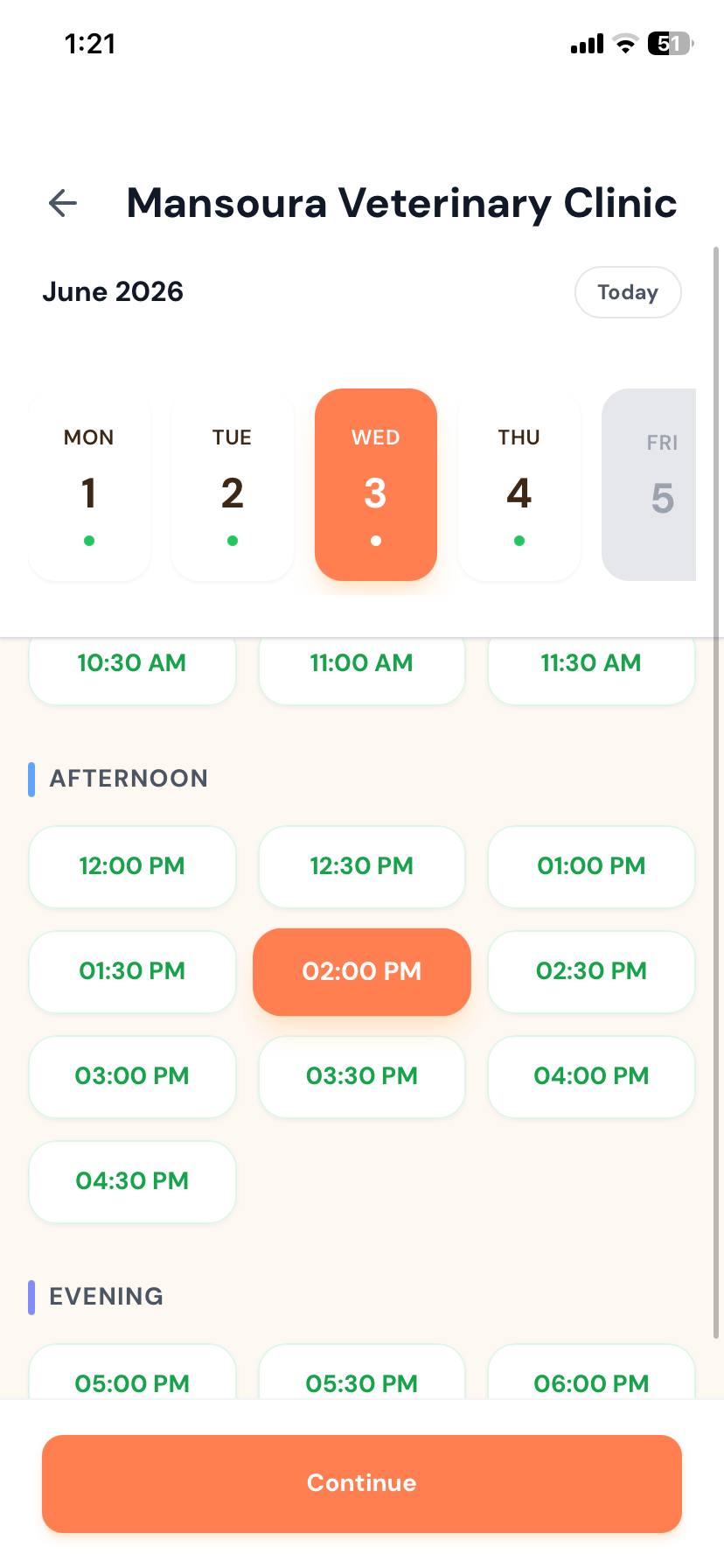 Schedule appointment